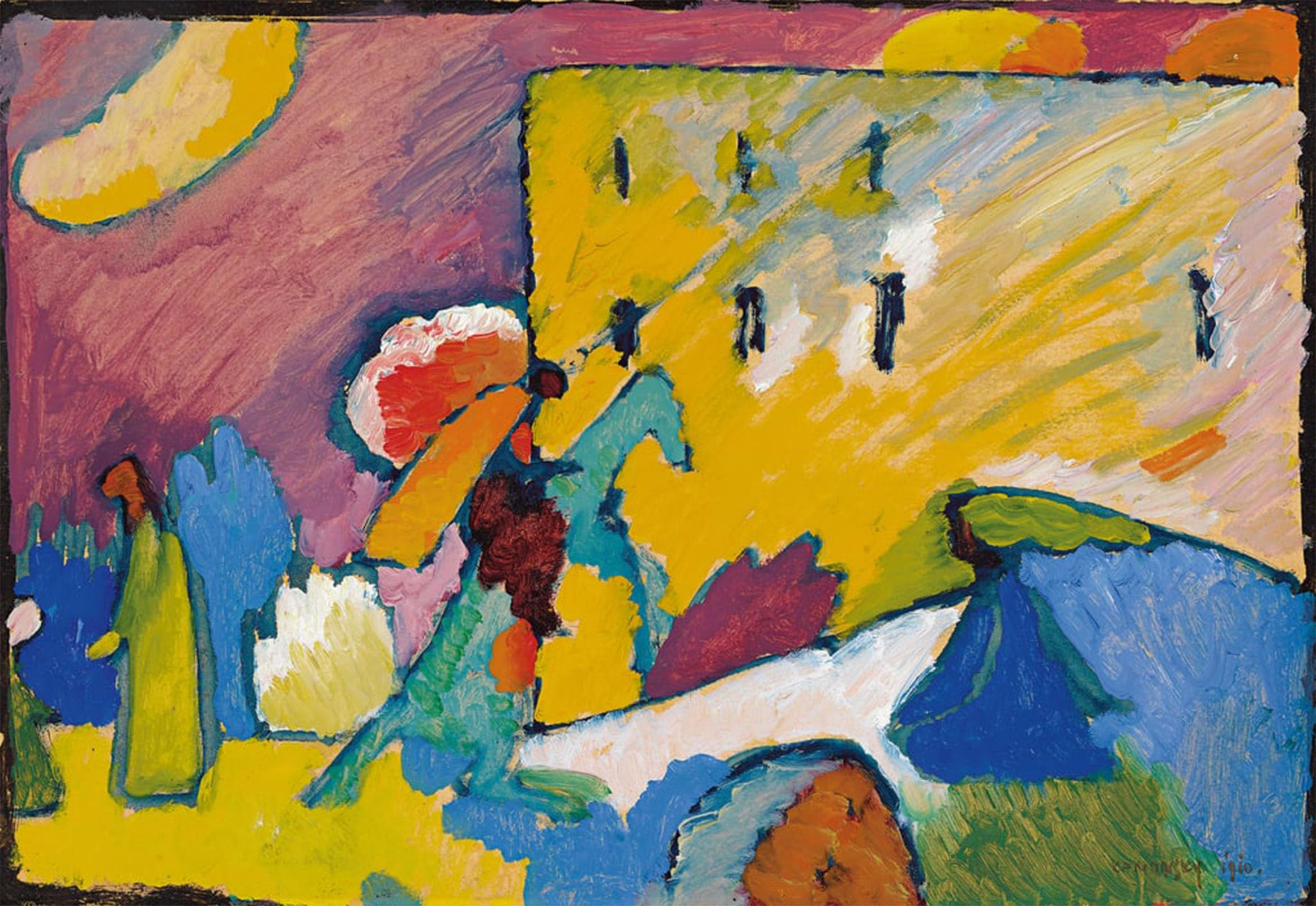 ARTXLXXBN Famous Art Print Poster Vintage Wall Art Study for Improvisation by Wassily Kandinsky Canvas Art Poster for Home Decor 60x90cm