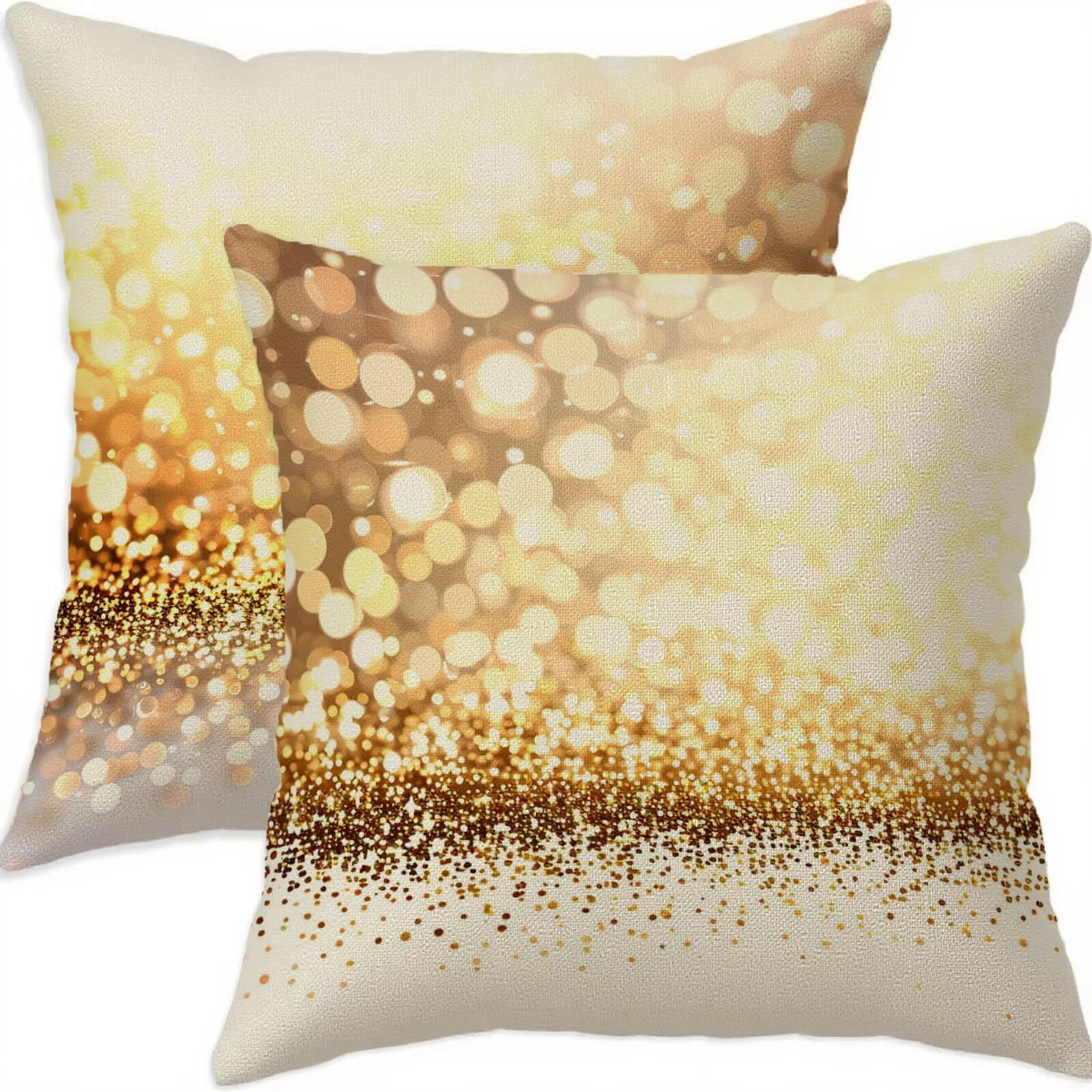 Housse coussin 65x65cm lin imperméable anti tache pour canapé et lit