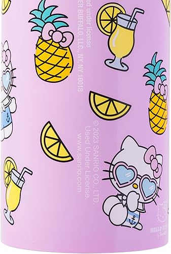 Miniatura 7 de Silver Buffalo Sanrio Hello Kitty Summer Pineapples And Lemonade - Botella de agua de acero inoxidable, 25 onzas