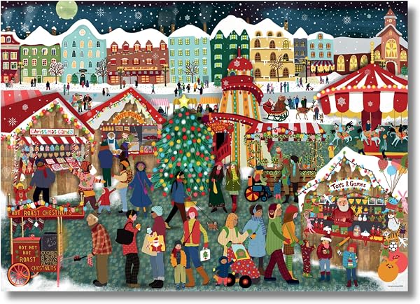 Ravensburger - Puzzle 1000 pièces - Le marché de Noël