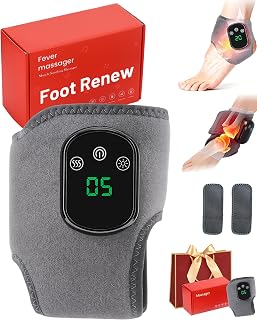 Foot Renew Triple Method Massager, Official FootRenew Foot Massager, Wireless Portable Neuropathy Foot Massager, 3 Massage Modes & 5 Heat Levels for Relaxation & Pain Relief (Gray)
