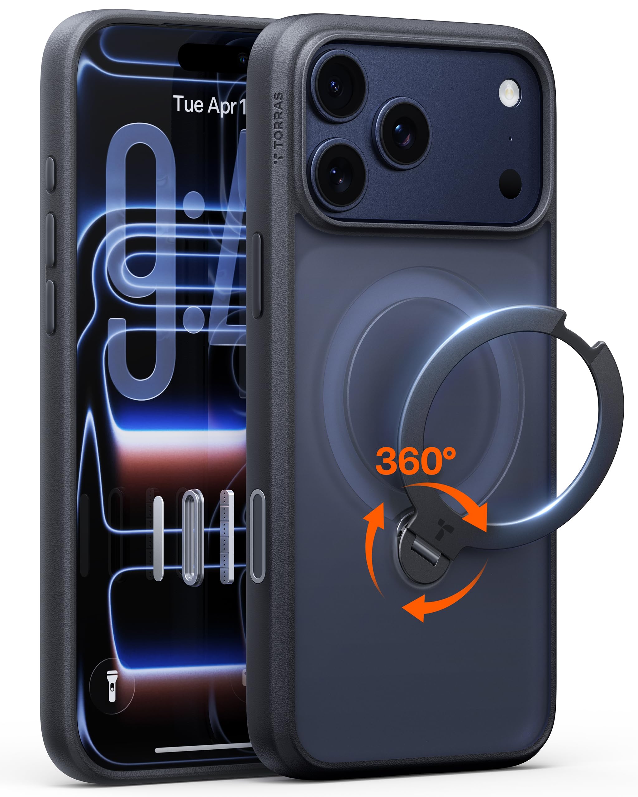 TORRAS Ostand Q3 Spin ケース iPhone 17 TORRAS Ostand Q3 Spin Case for iPhone 17 Obsidian Black 00RP147005