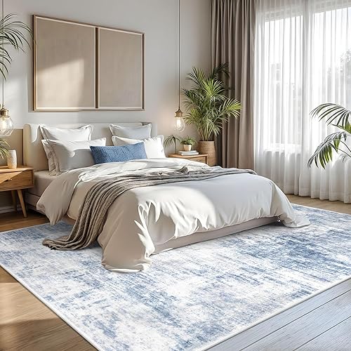 Miniatura 344 de IOHOUZE Alfombra pequeña abstracta de 2 x 3 pies, alfombra de entrada lavable para entrada interior, alfombras con respaldo de goma, alfombra Gris