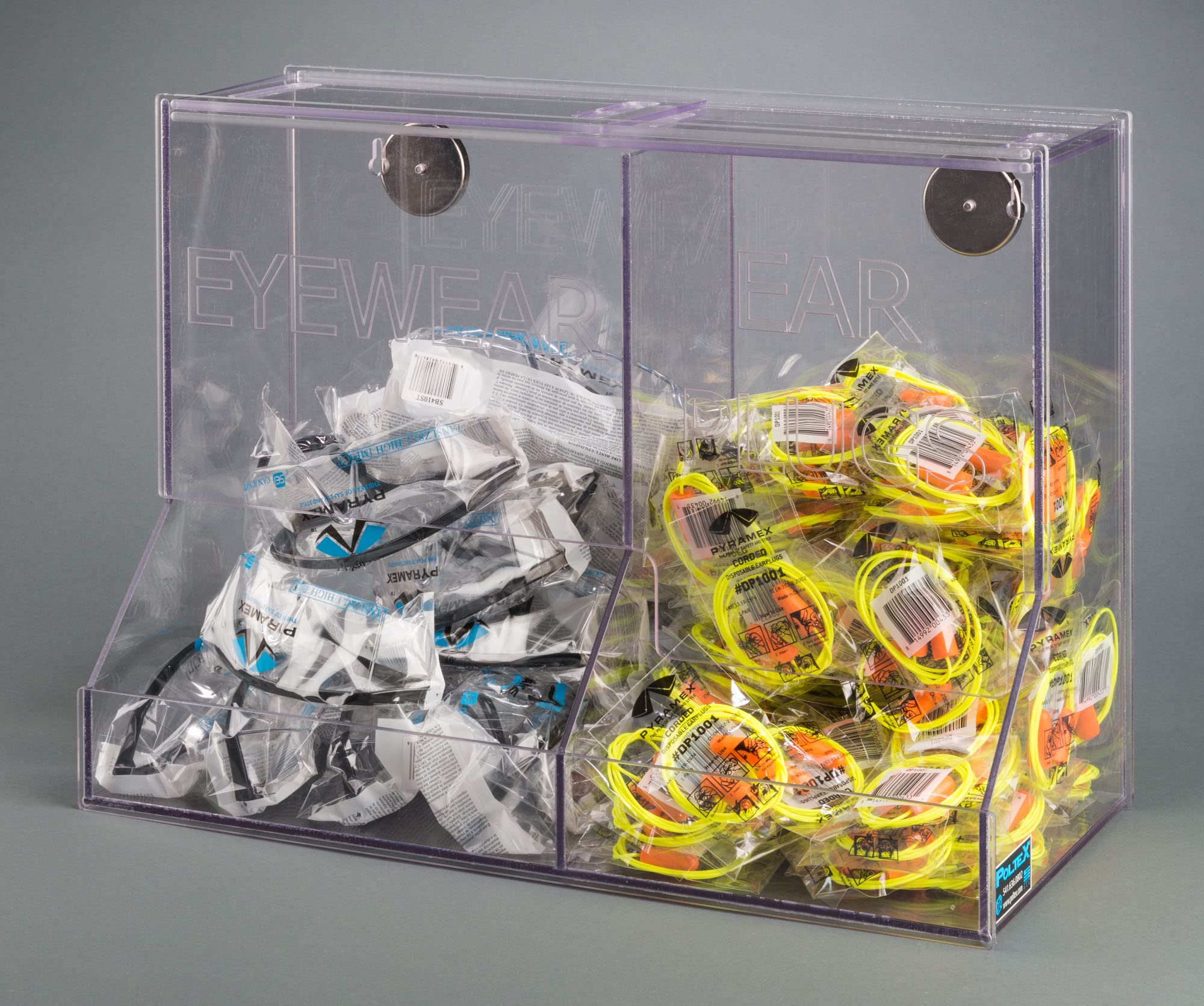 Poltex Combo Eyewear/Earplug Bulk Dispenser (Magnets 4)