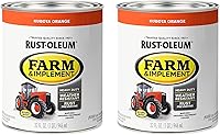 Vista 84 de Rust-Oleum Farm & Implement 280176 - Pintura esmaltada, galón, naranja (Allis Chalmers Orange)