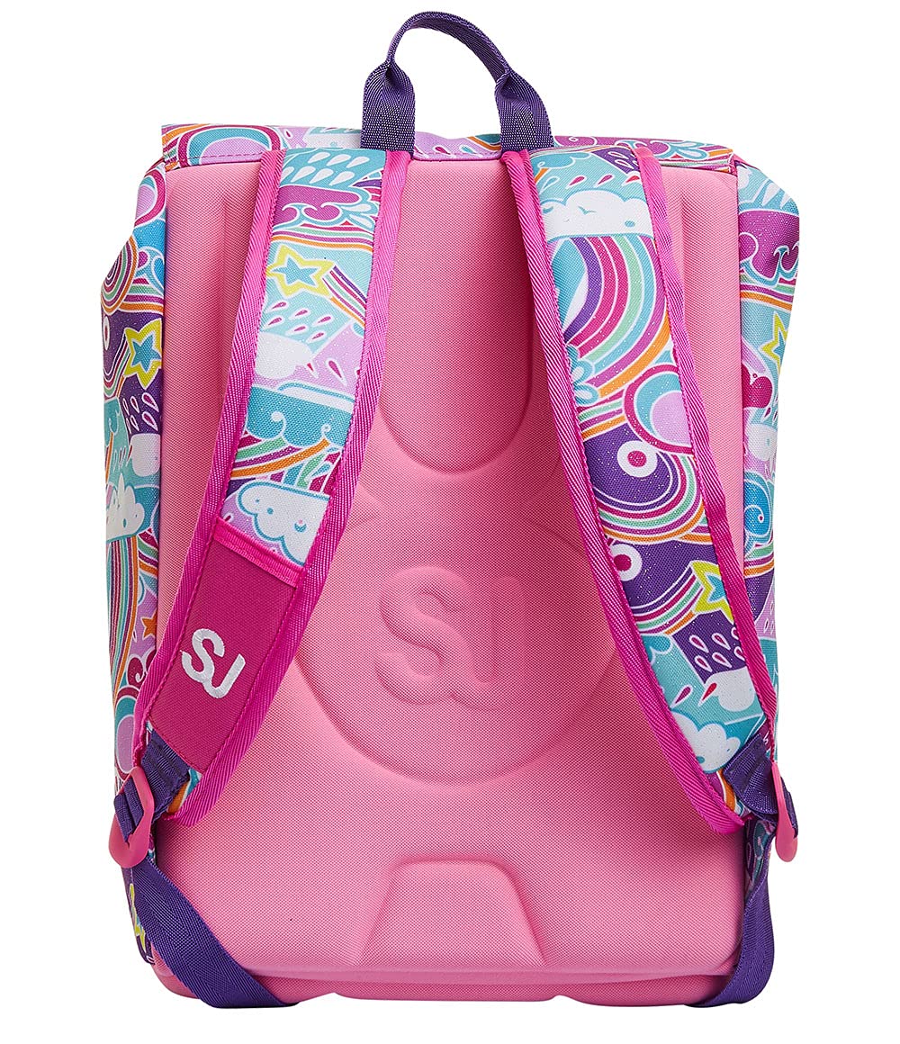 SJ GANG STYLE JAM GANG Zaino Scuola Estensibile, Rosa Fucsia, Cuccioli da SJ, Zaino Doppio Scomparto con Pattine Sfogliabili, Scuola Elementare, Bambina