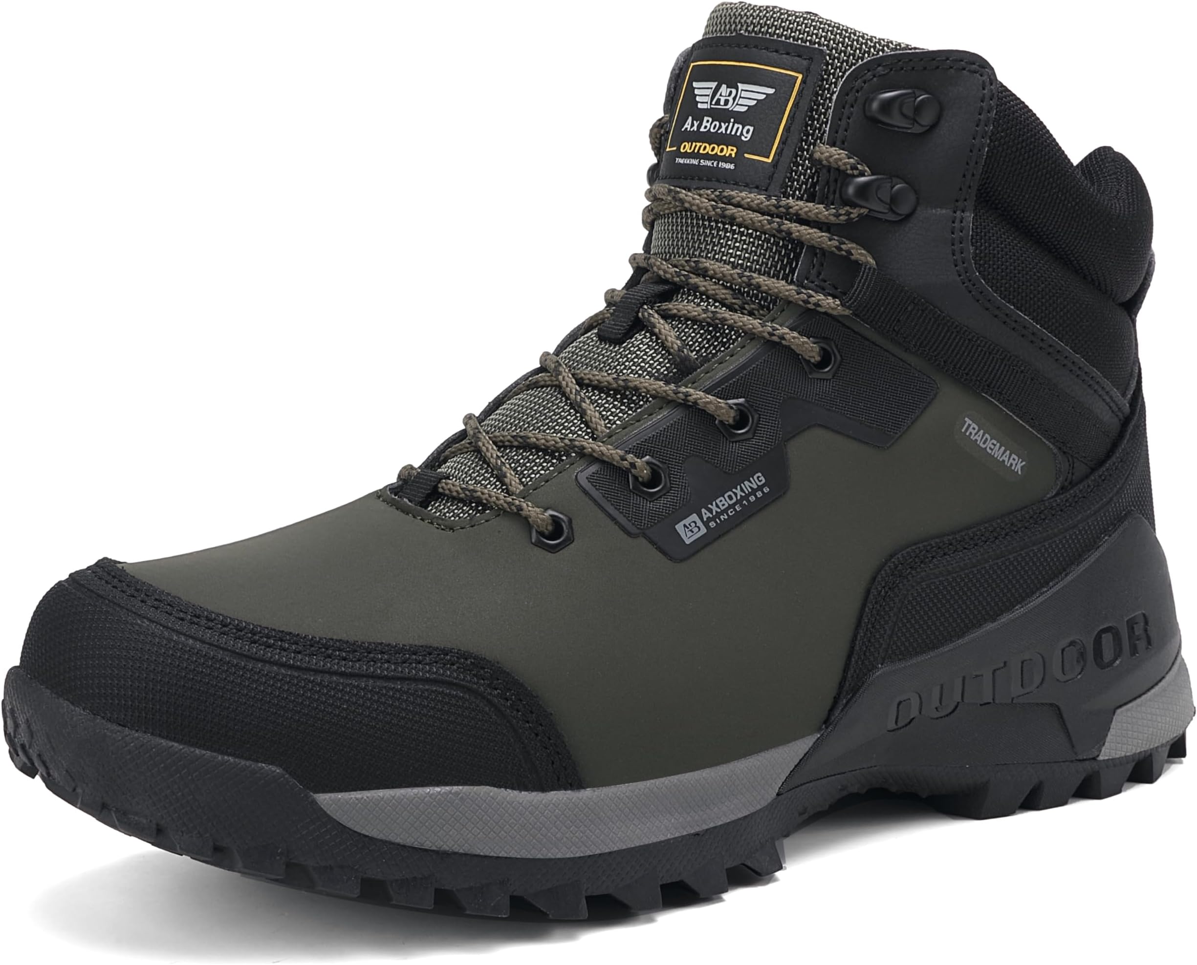 ARRIGO BELLO Mens Snow Boots Winter Warm Ankle Booties Fully Fur Lined Anti-Slip Leather Work Shoes for Walking Hiking Outdoor Urban 7UK-11UK