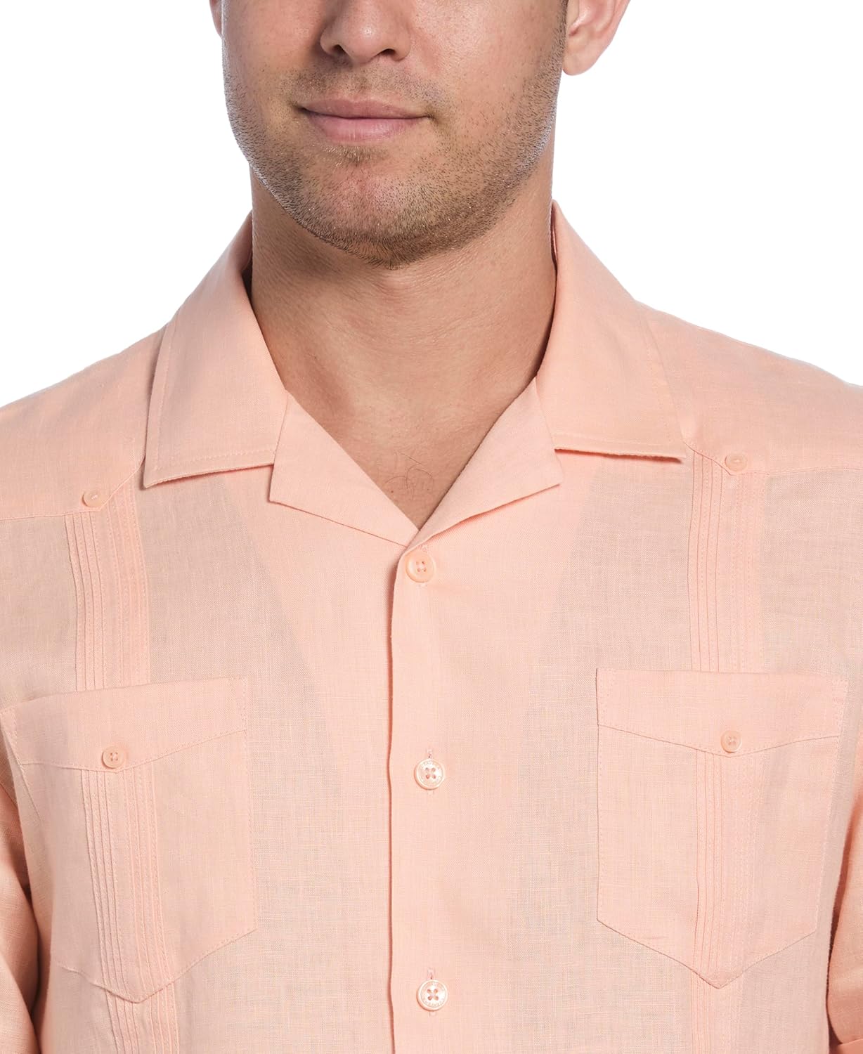 Cubavera Men's 100% Linen Four-Pocket Short Sleeve Button-Down Guayabera Shirt - Image 3