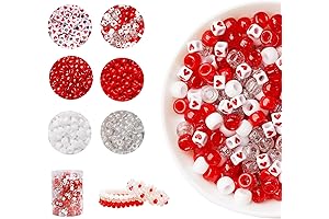 Pony Beads Red 1200PCS Bulk