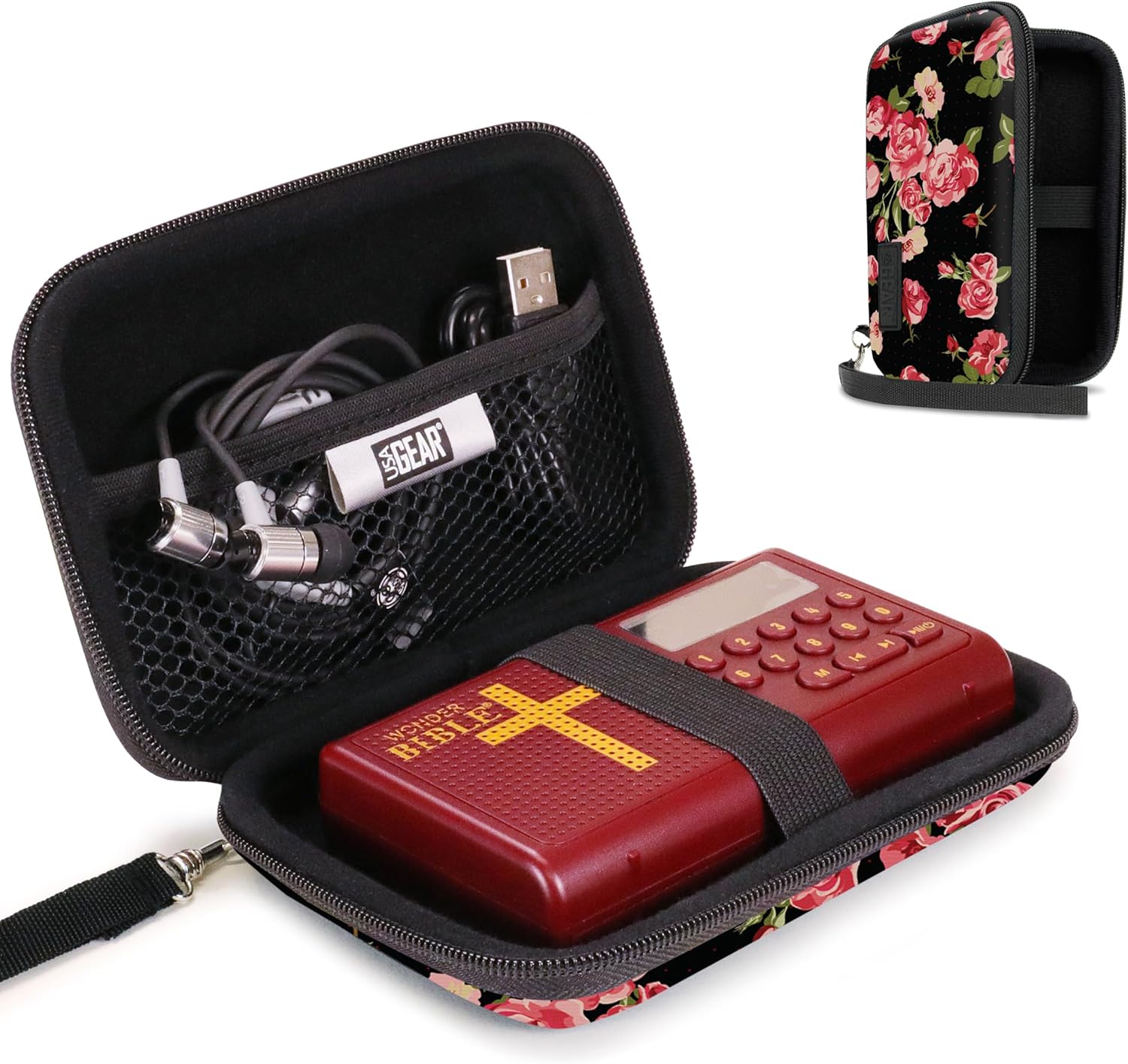 USA GEAR Carry Case Compatible with Wonder Bible KJV Hard