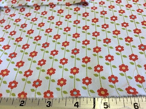 Miniatura 1 de Quality Sewing Fabric  "Lorena" Floral 100% PIMA Cotton for SPECHLER Vogel 36' x 58 Inch by The Yard 100% PIMA Cotton