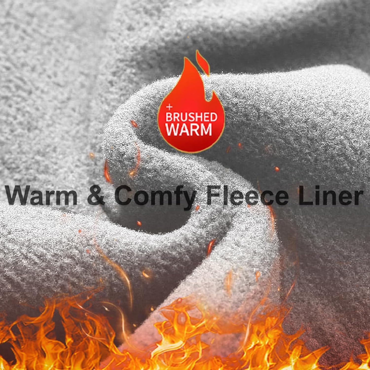 BRISIRA Mens Sweatpants Flare Fleece Baggy Pants Wide Leg Warm with Deep Pockets Elastic Drawstring Bell Bottom - Image 2