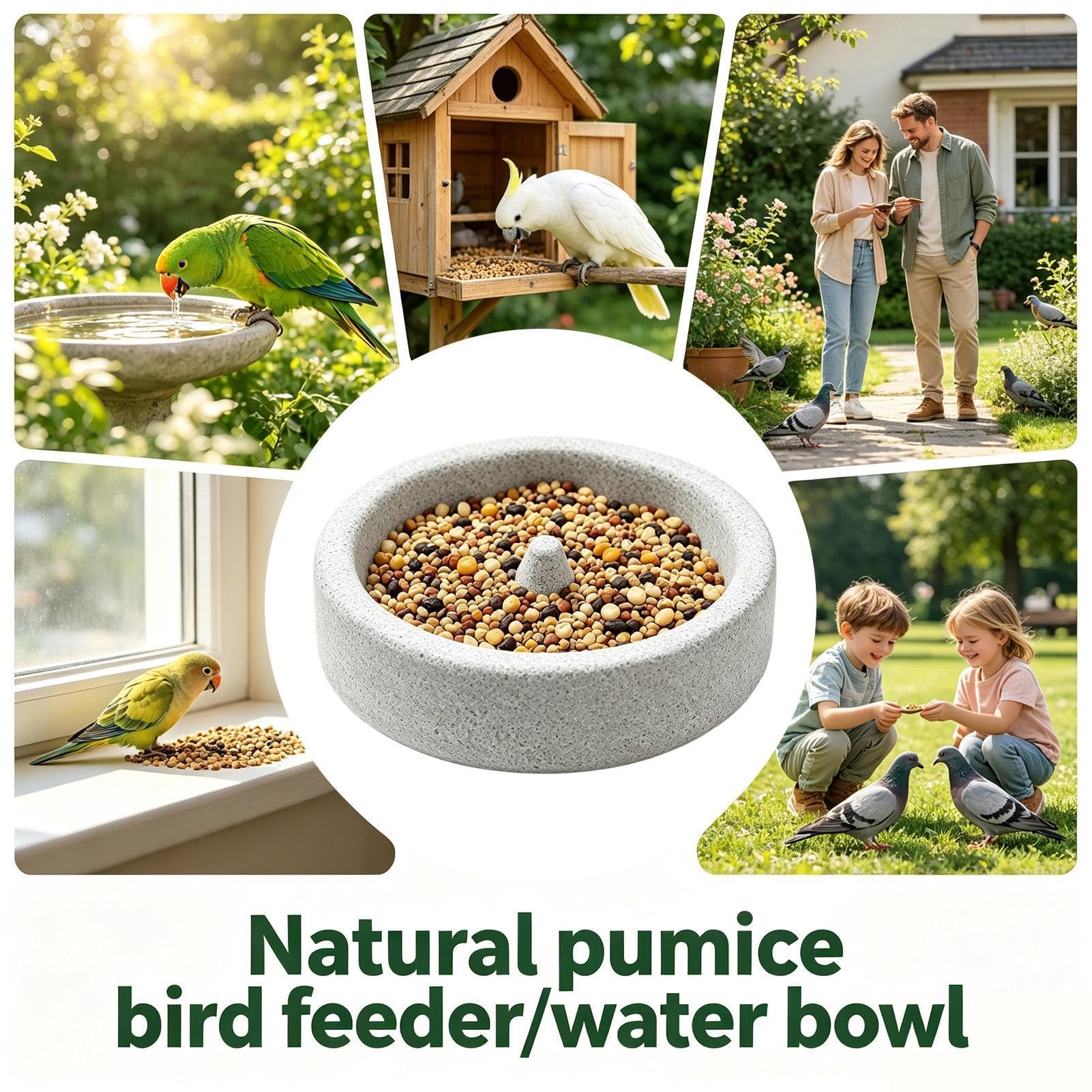 Mangeoire à oiseaux portable, stable et résistante à l'usure | Gamelle pour perruches, perruches, perruches – Idéal pour l'alimentation, le bain et les voyages
