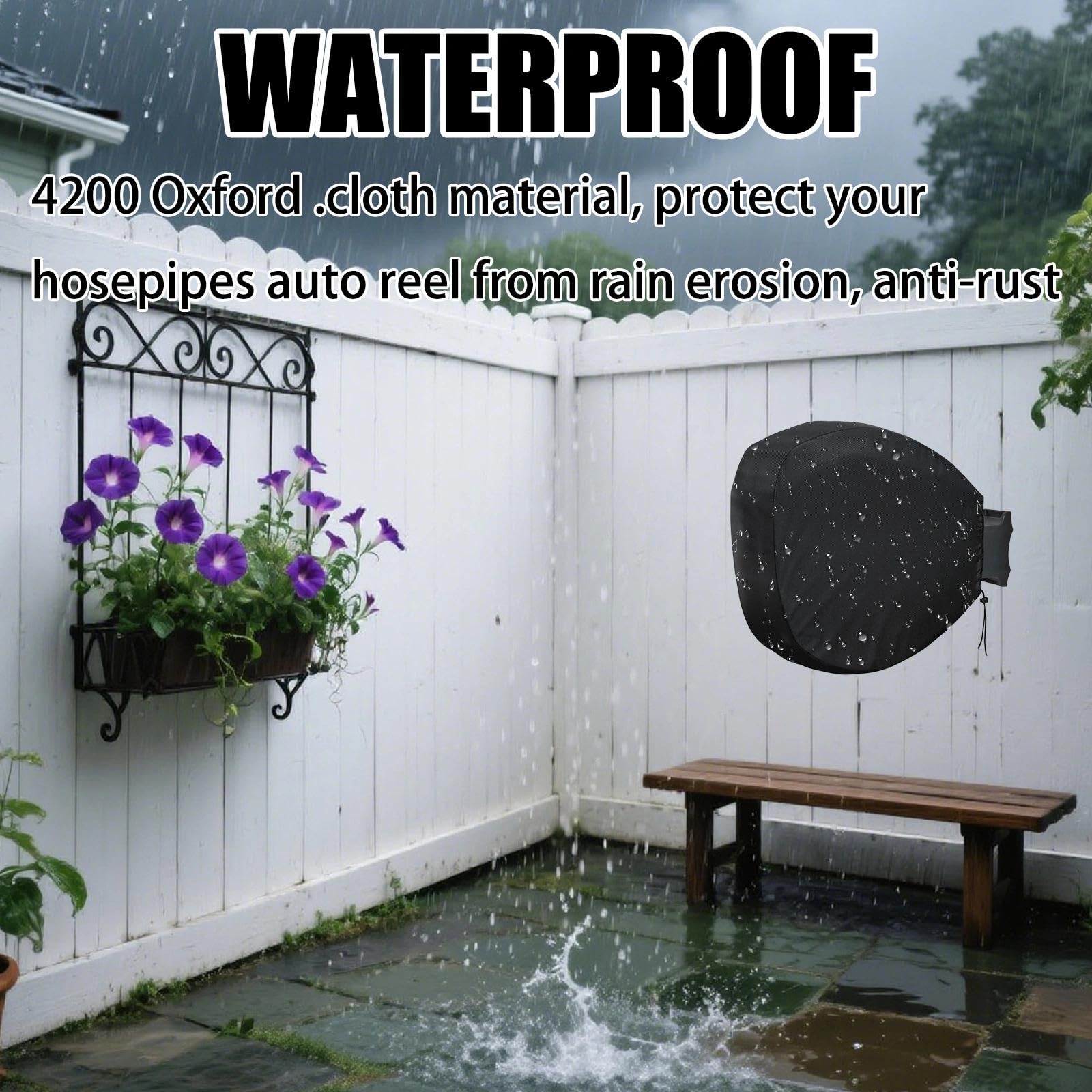 Outdoor-Schlauchabdeckung für Garten Hozelock 2403 0000 Automatische Rolle, wasserdichte Sonnenschutz-Abdeckung aus Oxford-Stoff für die meisten faltbaren Rohrabdeckungen