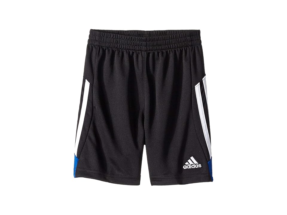 

adidas Kids 4KRFT 3-Stripe Shorts (Toddler/Little Kids) (Black/Blue) Boy's Shorts