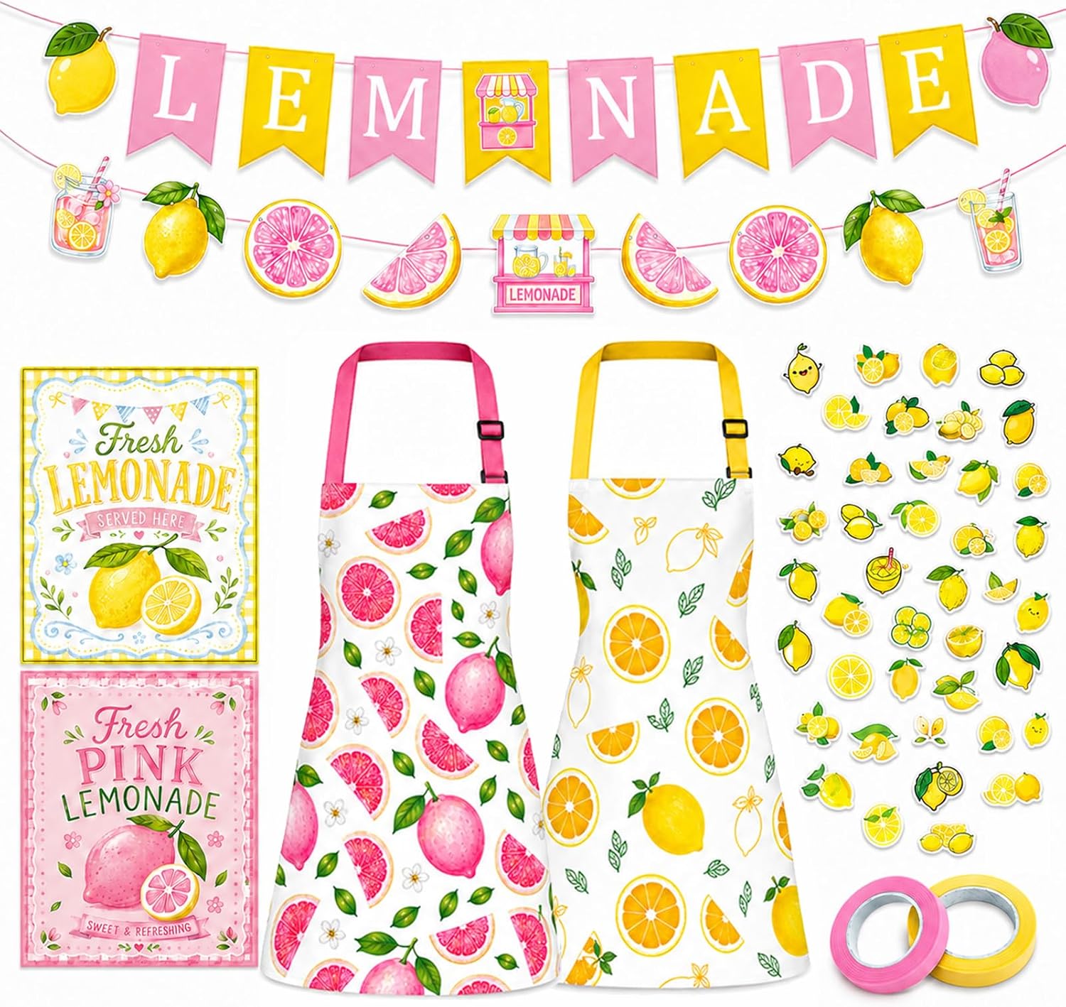 Lemonade Stand Kit with 2 Kids Aprons