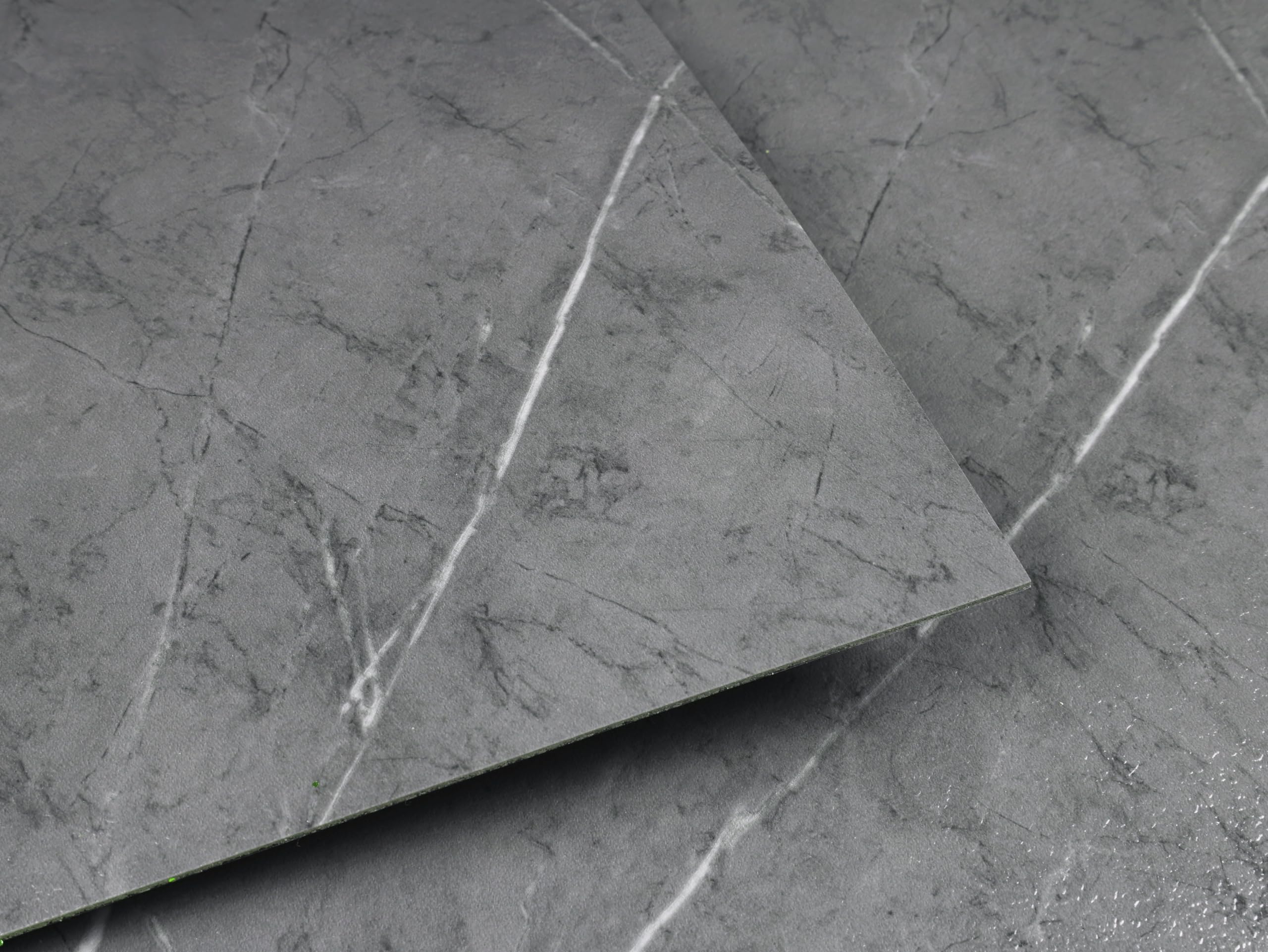 ReWallpaper Piastrelle Adesive Effetto Marmo Grigio Pavimento PVC Adesivo Bagno Impermeabile Cucina 30x30cm Linoleum per Pavimenti Adesivi Marmo Opaco Grigio Piastrelle Autoadesive 3 Pezzi
