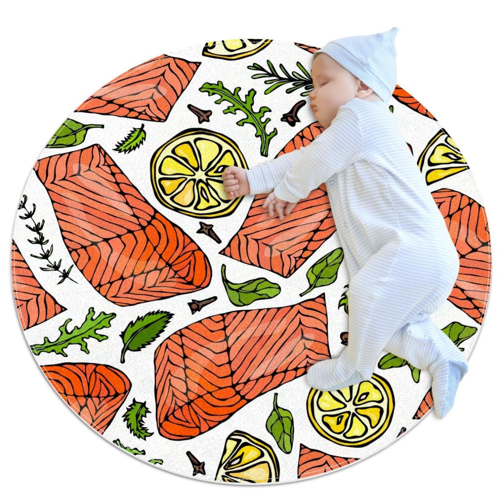 Tapis de salle de bain saumon pour chambre d'enfant et canapé