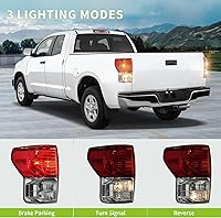 Vista 3 de AUTOSAVER88 Conjunto de luz trasera compatible con Tundra 2010-2013 2010 2011 2012 2013, kit de luces traseras de repuesto de equipo original rojo