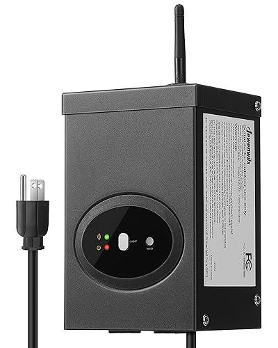 DEWENWILS Transformador inteligente de paisaje de bajo voltaje de 120 W, WiFi de 2.4 GHz, funciona con Alexa y Google Home, 120 V CA a 12 V CA para