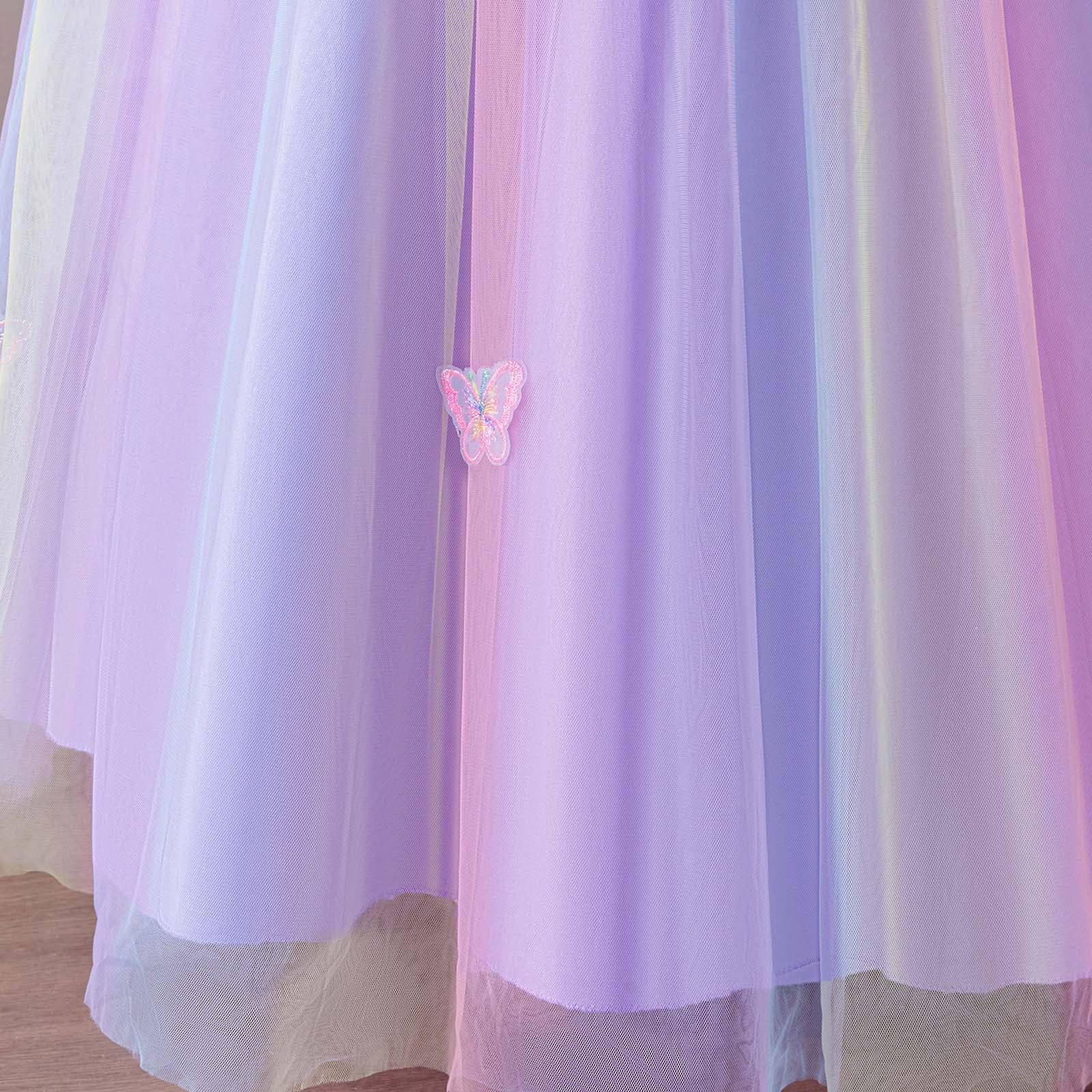Festliches Mädchenkleid mit Schleife glitzerndem Tutu-Rock für Elegante Partys ideal für besondere Anlässe sommerliches Partykleid für von 8 bis 12 Jahren pflegen vielseitig tragbar