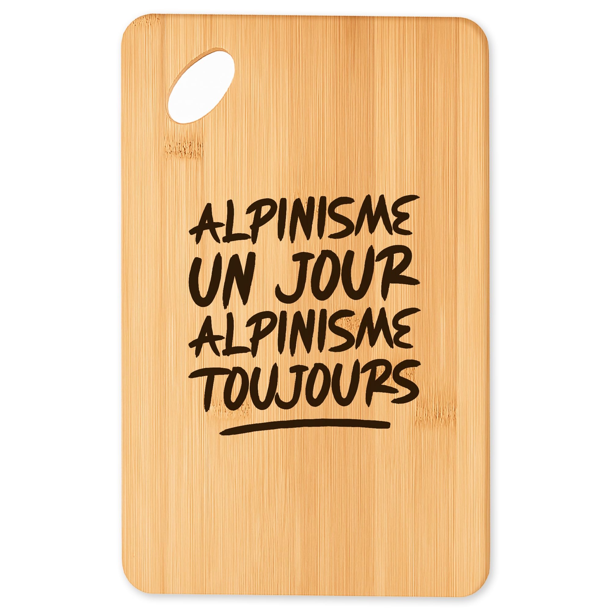 Plateau apéro en bambou haute résistance au design alpinisme pour réception
