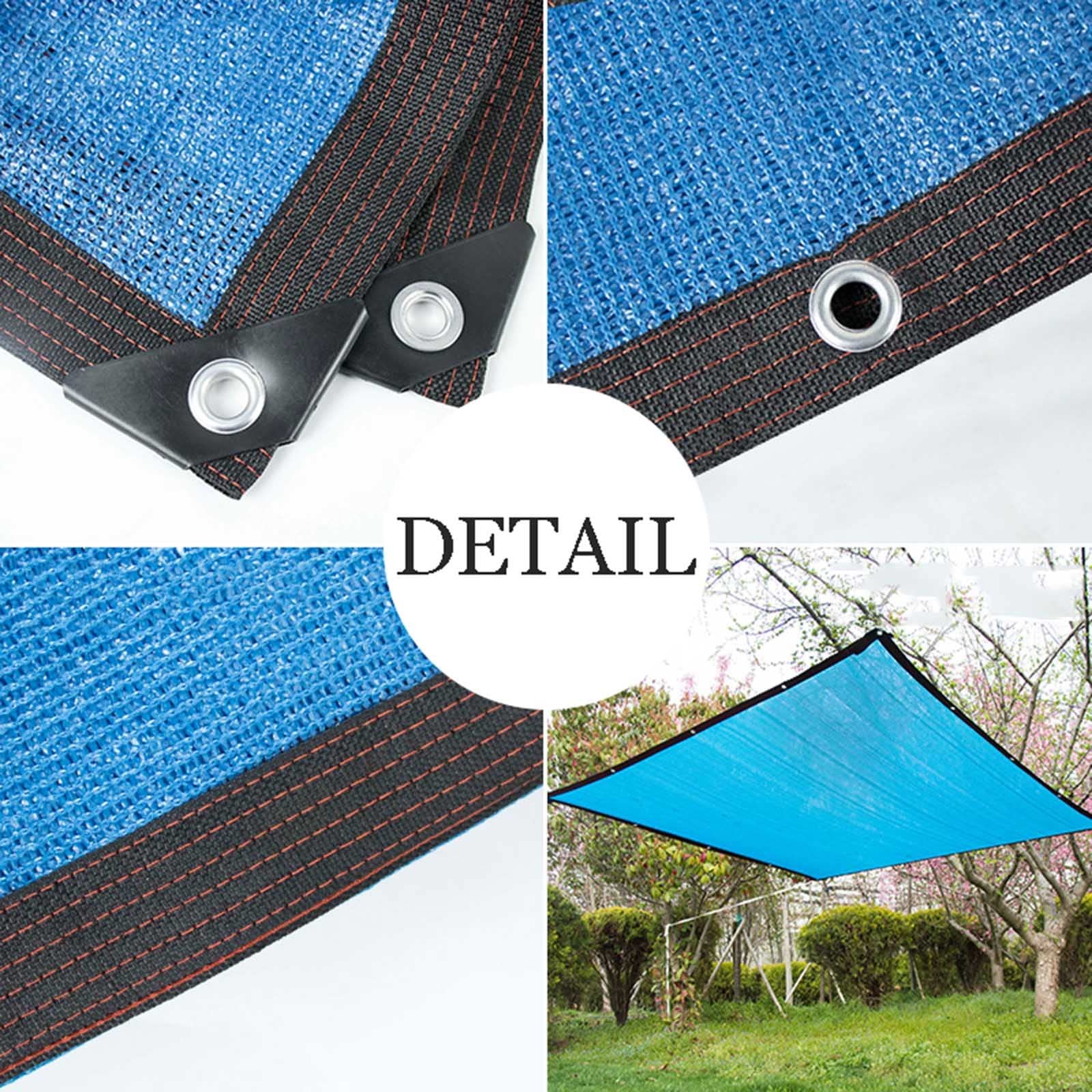 Sonakia Blue Shade Netting, Outdoor Shade Net, Uv-Resistant Privacy Screen, Windbreak Shade Net for Greenhouse/Plant/Courtyard, with Grommets, Shade Sail,2x3m(7 * 10ft)