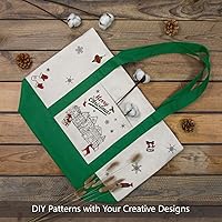 Vista 3 de TOPDesign Paquete de 1 bolsa de lona con bolsillo externo, bolsa de compras reutilizable para comestibles, cierre de cremallera superior, artículos