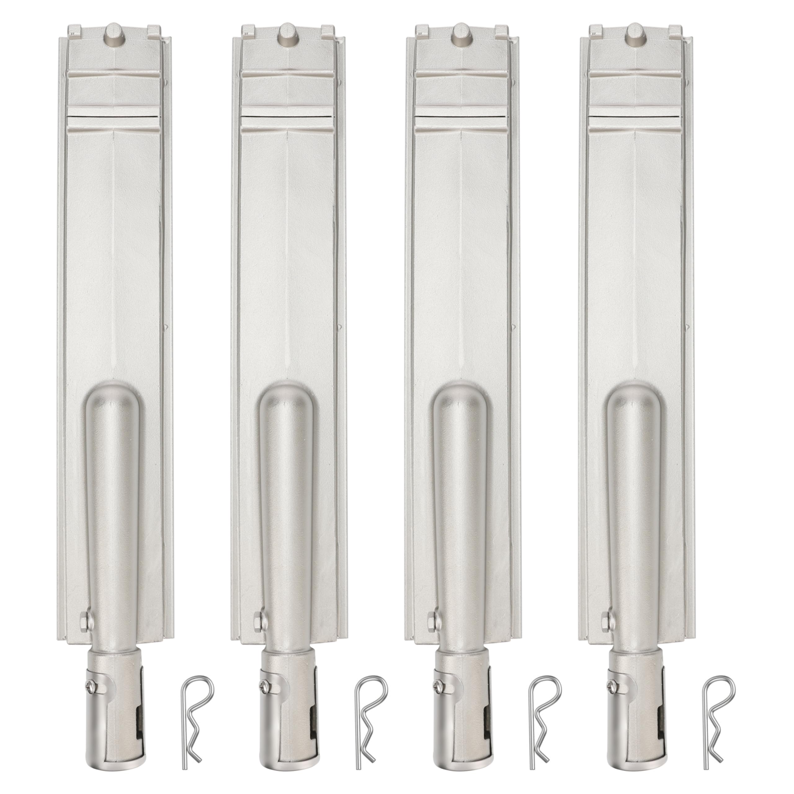 Paquete de 4 quemadores de barbacoa de acero inoxidable 304 fundido resistente 15-13/16, piezas de repuesto para Jenn Air modelos 720-0061, 720-0062, 720-0063 y más, modelos Nexgrill, Charbroil Cal