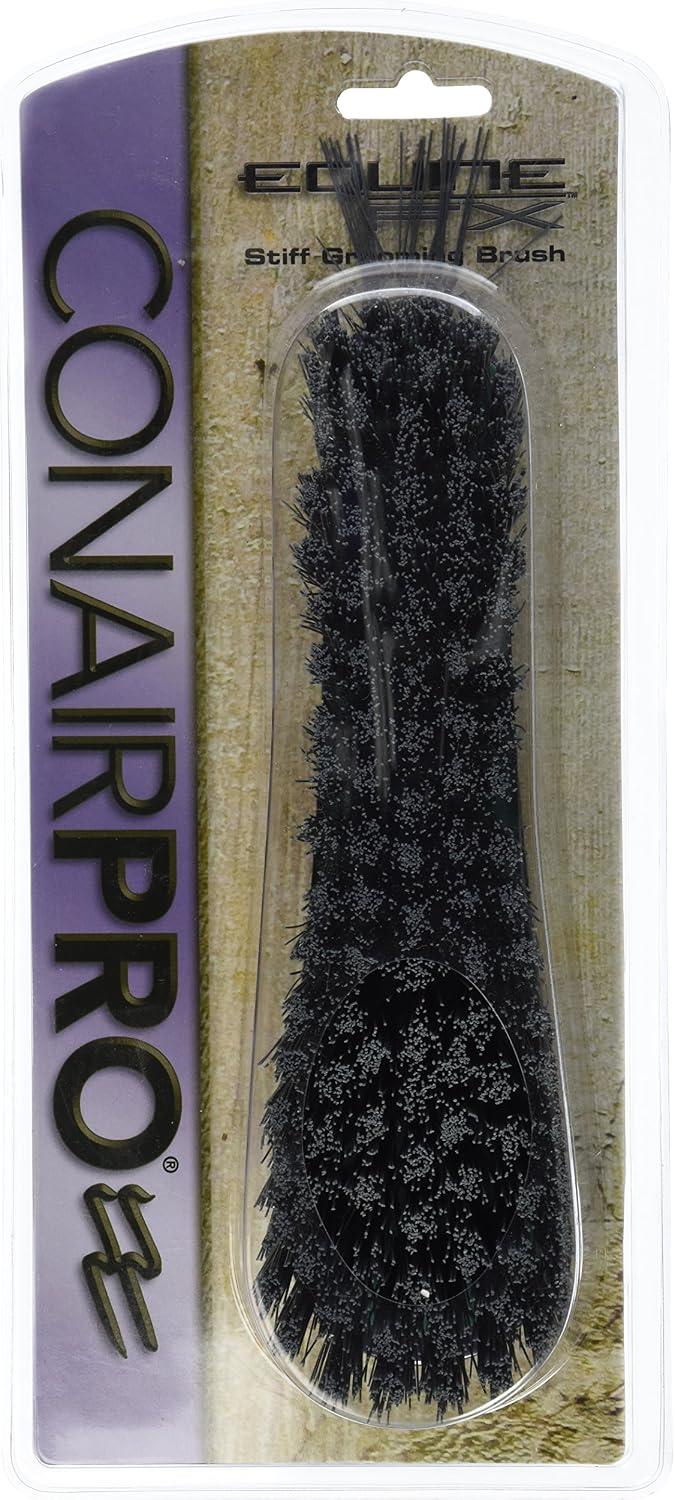 Conair Equine FX Stiff Grooming Brush, Equine Professional Grooming, Green/Purple