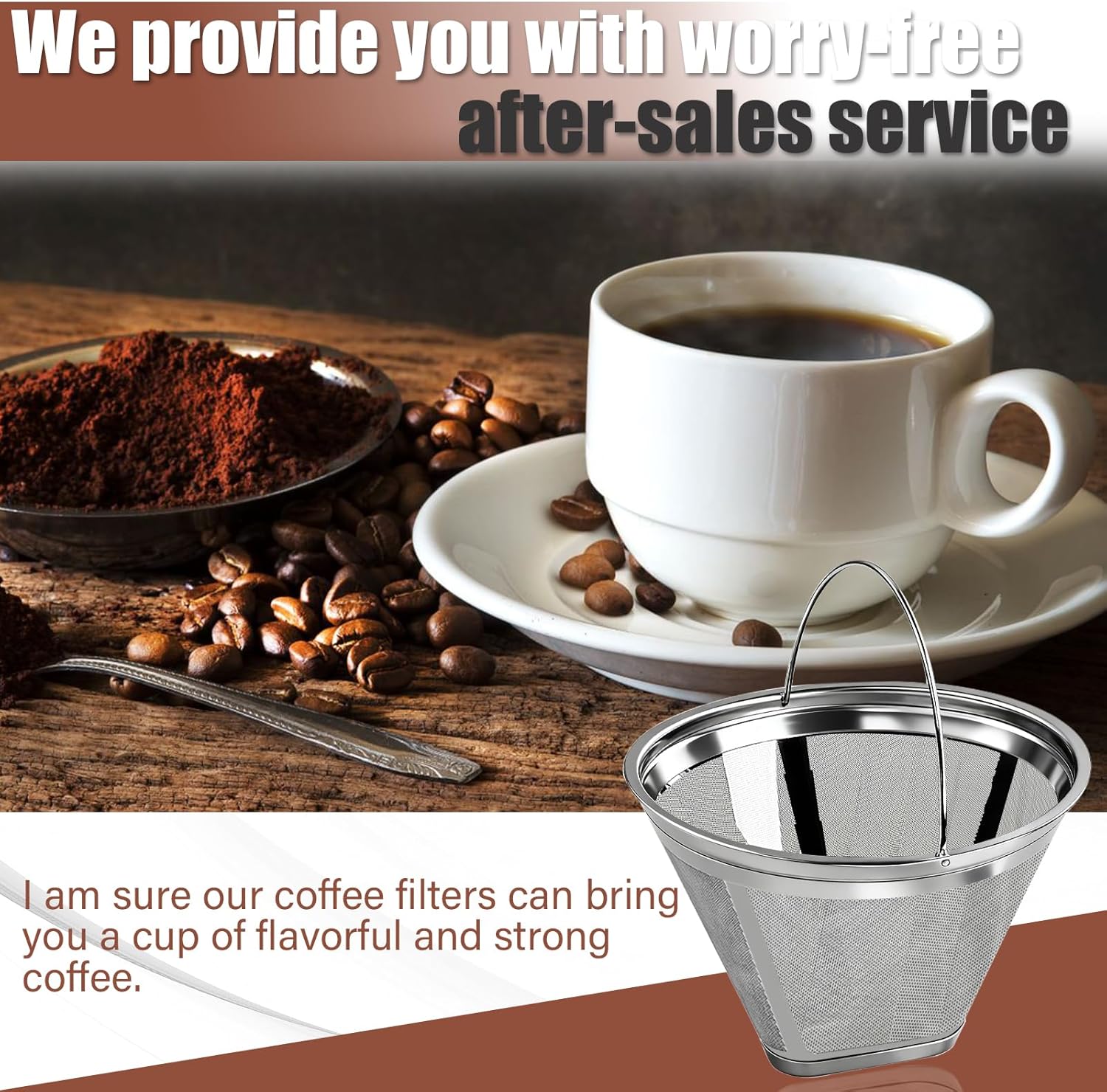 #4 Coffee Filter Reusable Coffee Filter Stainless Steel Coffee Filter Compatible with Technivorm Moccamaster KBGV KBT 79112 53923 59691 etc. Durable Stainless Steel Filter for Sustainable Brewing (2)