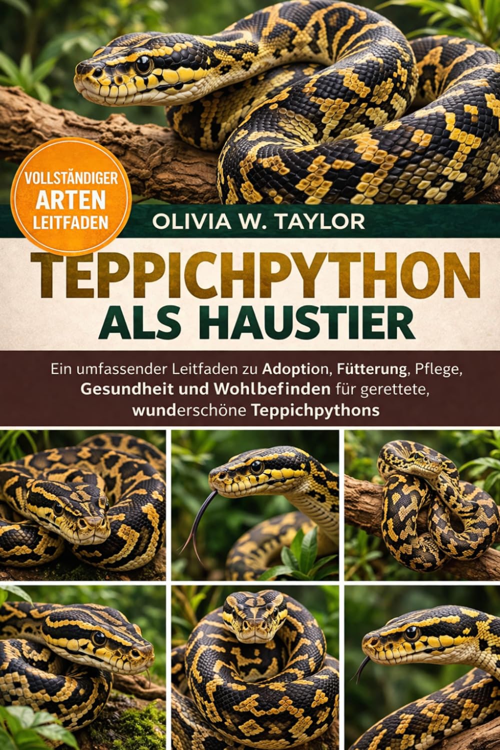 TEPPICHPYTHON ALS HAUSTIER: Ein umfassender Leitfaden zu Adoption, Fütterung, Pflege, Gesundheit und Wohlbefinden für gerettete, wunderschöne Teppichpythons