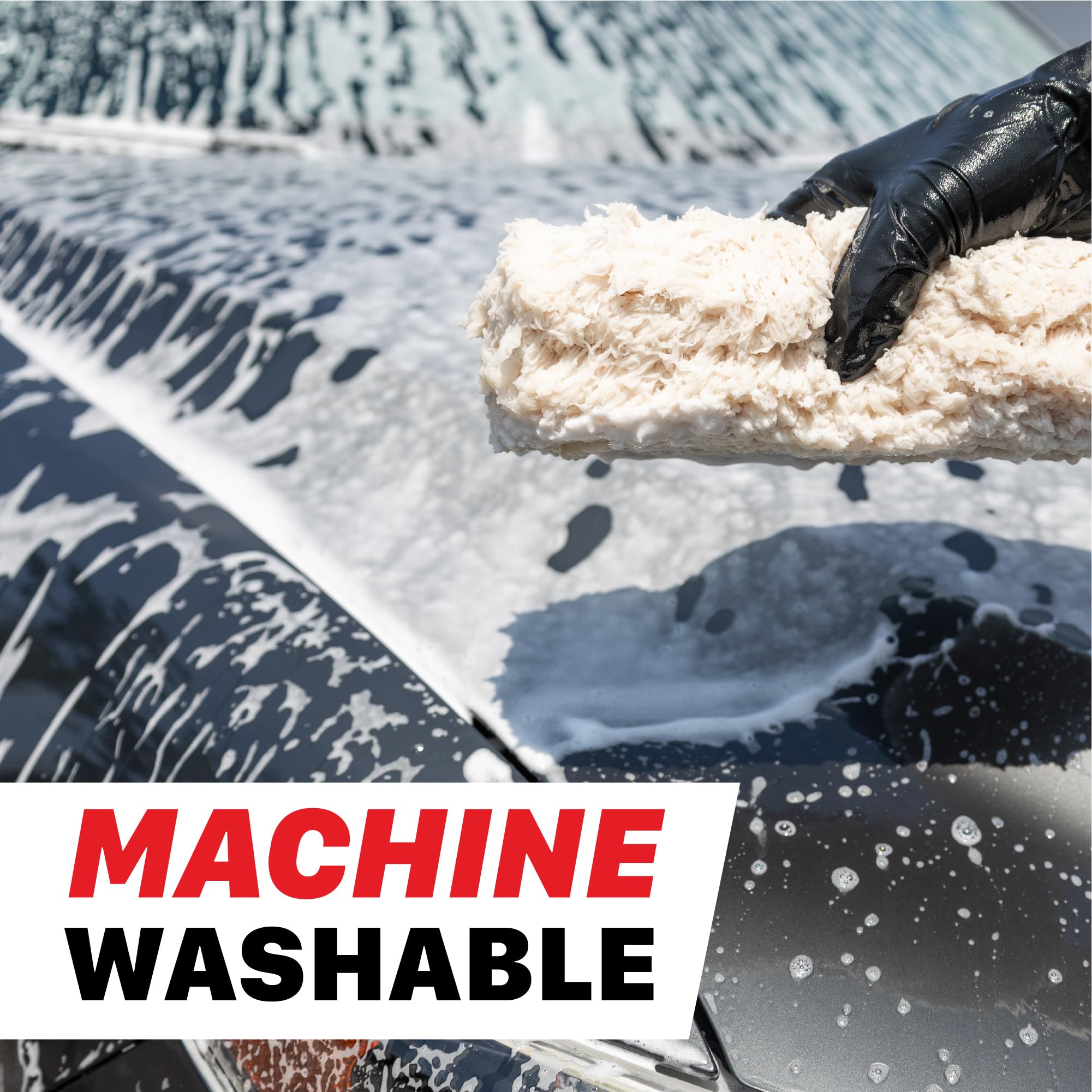 Maxshine Esponja de microfibra ultra afelpada para lavado de coche, súper absorbente y ultrasuave para lavar el coche sin arañazos, muy conveniente para detalles del coche