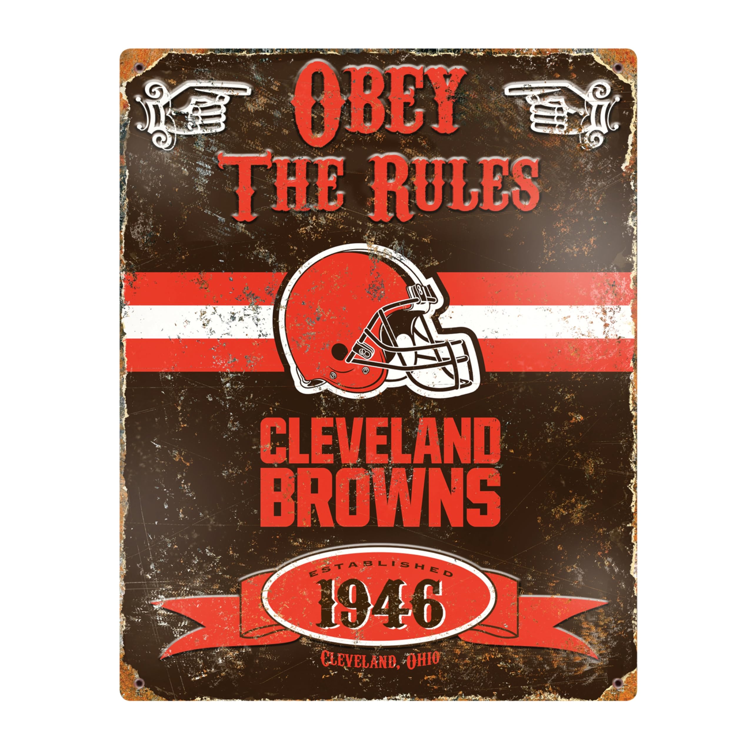 Party Animal NFL Football Vintage Wall Décor, Cleveland Browns