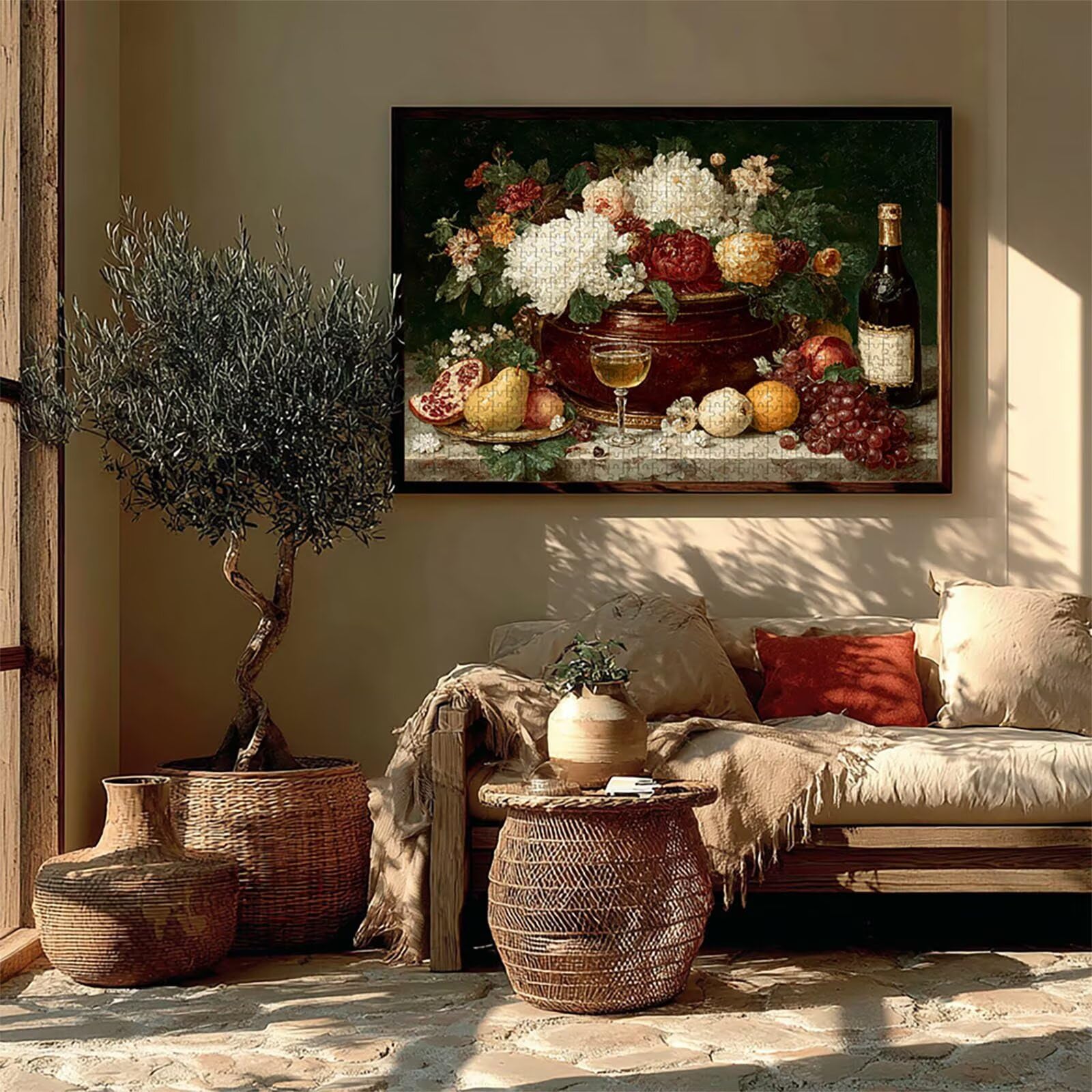 Frutta Puzzle 2000 Pezzi Adulti, Puzzle Legno con Scatola 99x70cm, DIY Giochi Divertenti per Familiar, Idea Regalo Uomo e Donna, Squisita confezione Regalo, Estate Decorazioni Casa, (Flower) I-4674