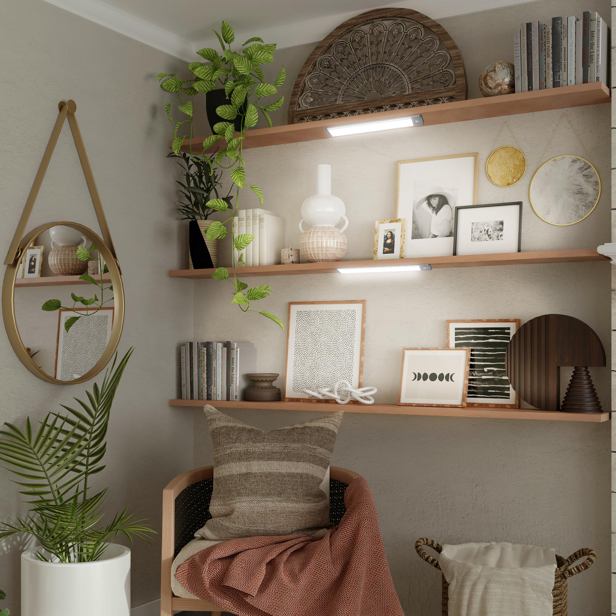 LEPOTEC Luce Armadio RGB con Sensore di Movimento e Magnete, Illuminazione per Interni con Luminosità Dimmerabile per la Casa (40LED-C-2)