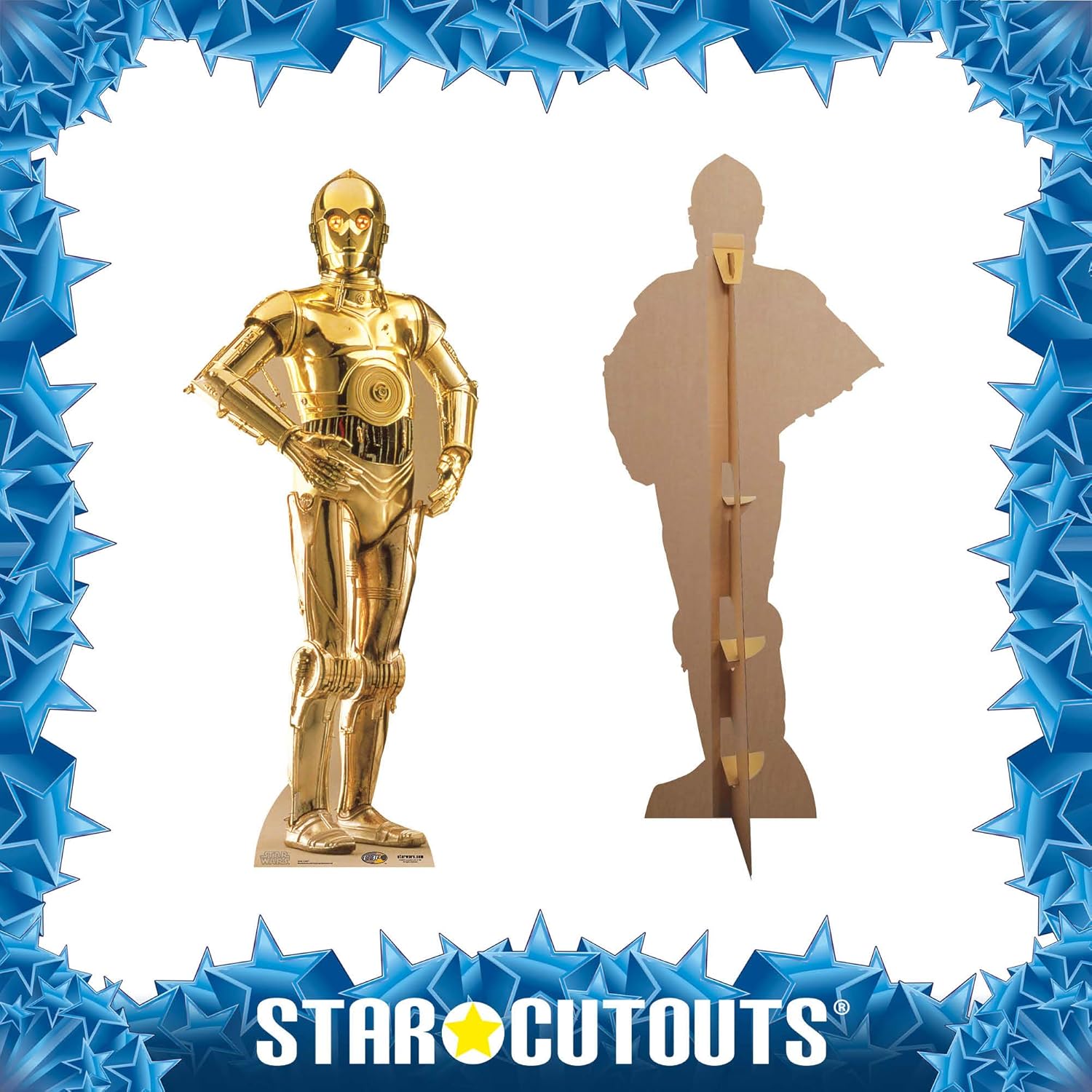 STAR CUTOUTS SC480 Official Star Wars The Droids R2-D2, C3P-O Lifesize Cardboard Cutout