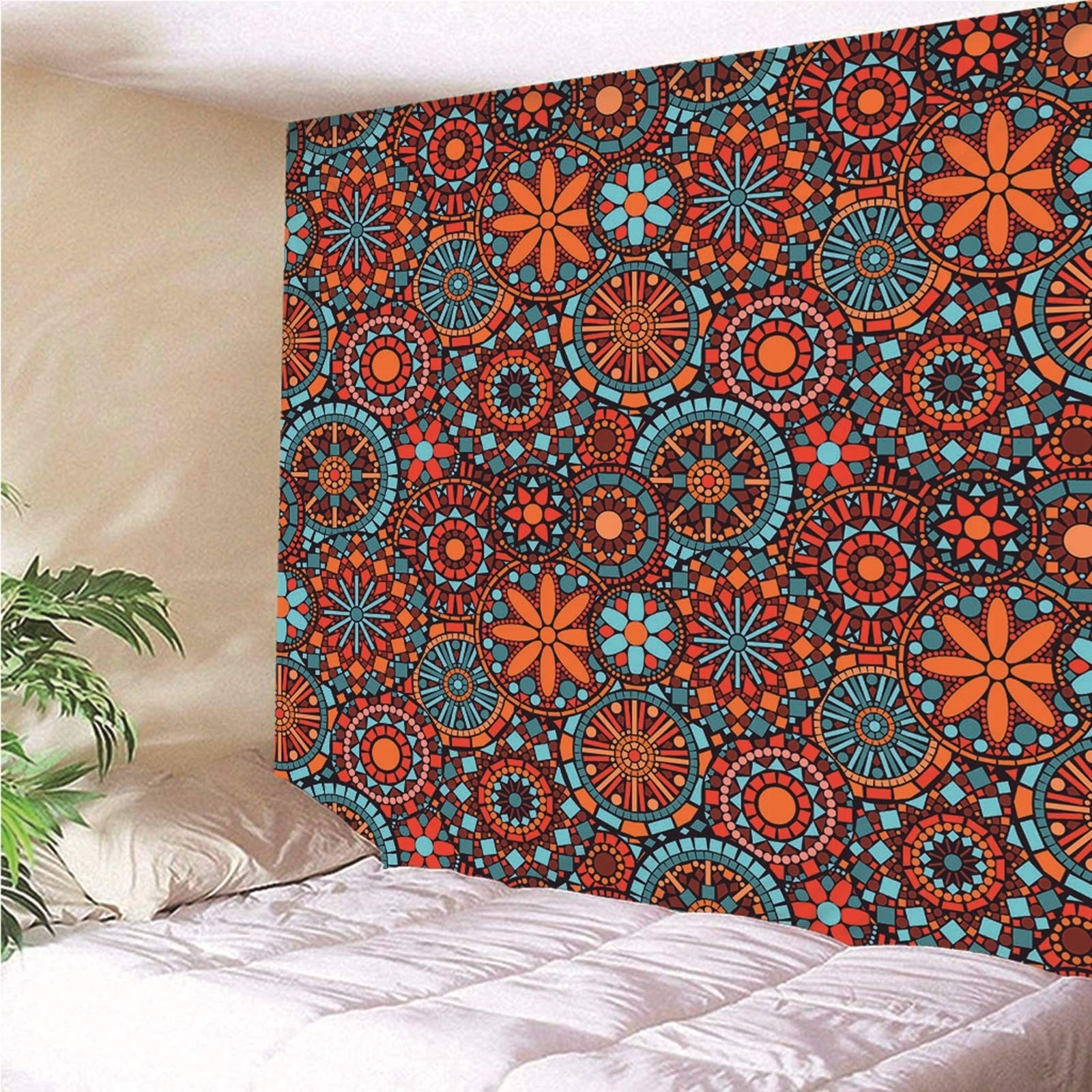 Aeici Tapices Pared, Tapiz Cama Étnico Retro Tapices De Pared Wall Hanging, Bedsheet(350X256Cm)