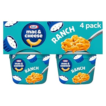 Kraft Mac and Cheese, 4 Cups, for Easy Dinner or Dinner Sides, Ranch Flavored, No Artificial Flavors, Preservatives or Dyes, 2.05 oz
