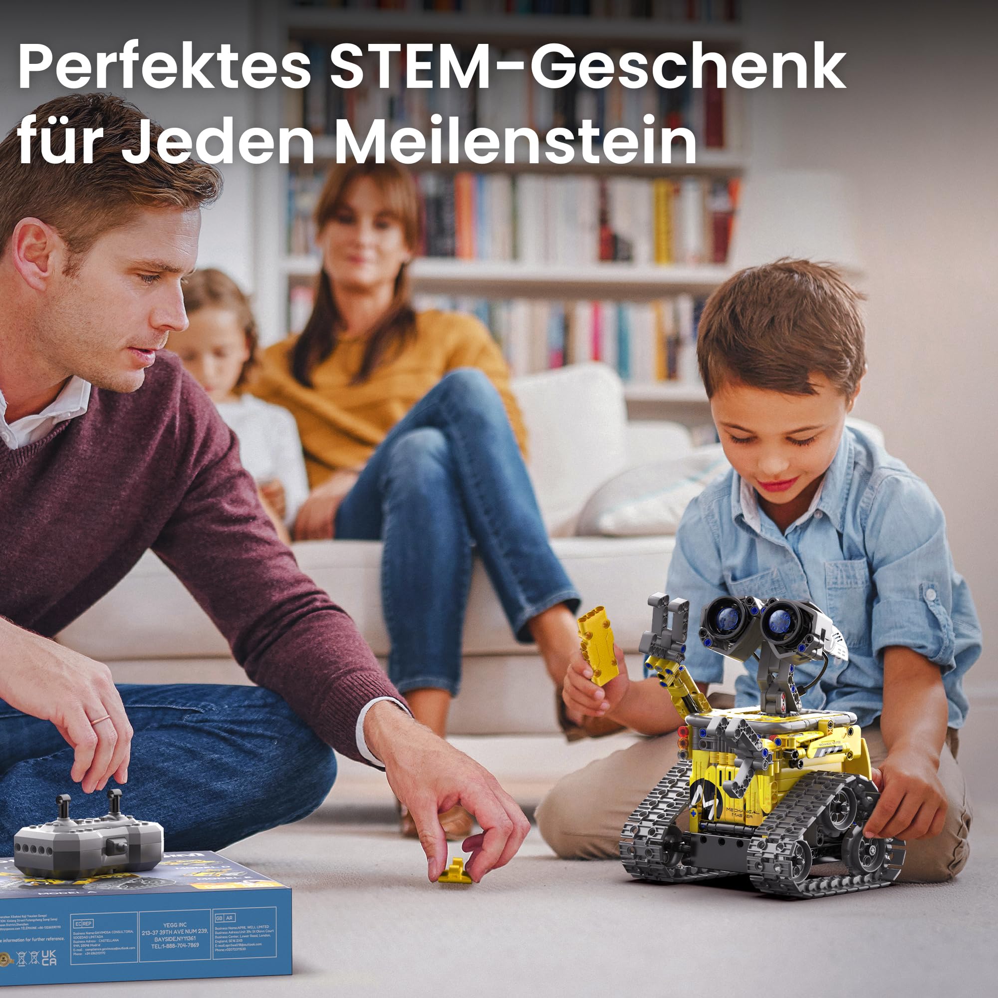 Sillbird Roboter Baukasten für Jungen 8-12 Jahre, 5-in-1 programmierbares Robotik Set mit App & Fernbedienung, Mint Spielzeug, Geschenk für Weihnachten und Geburtstag, 488 Teile