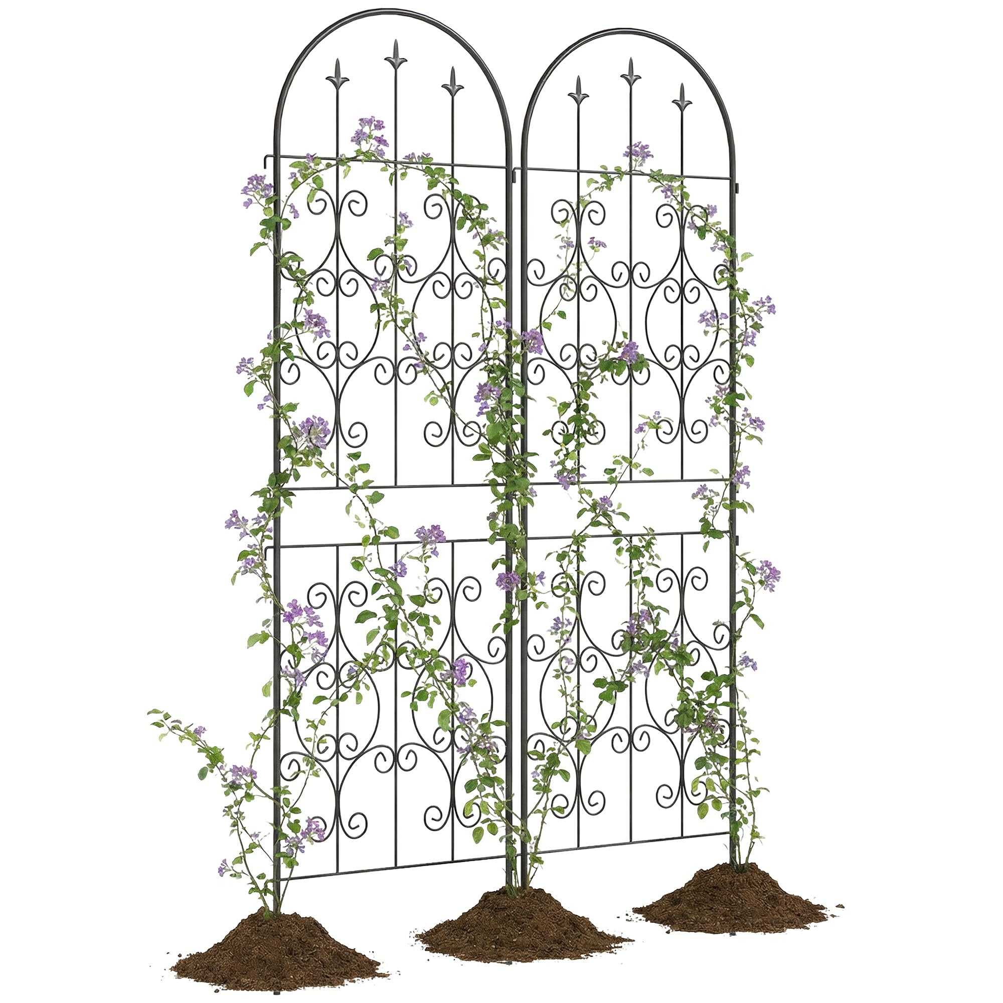 outsunny lot 2 supports plantes