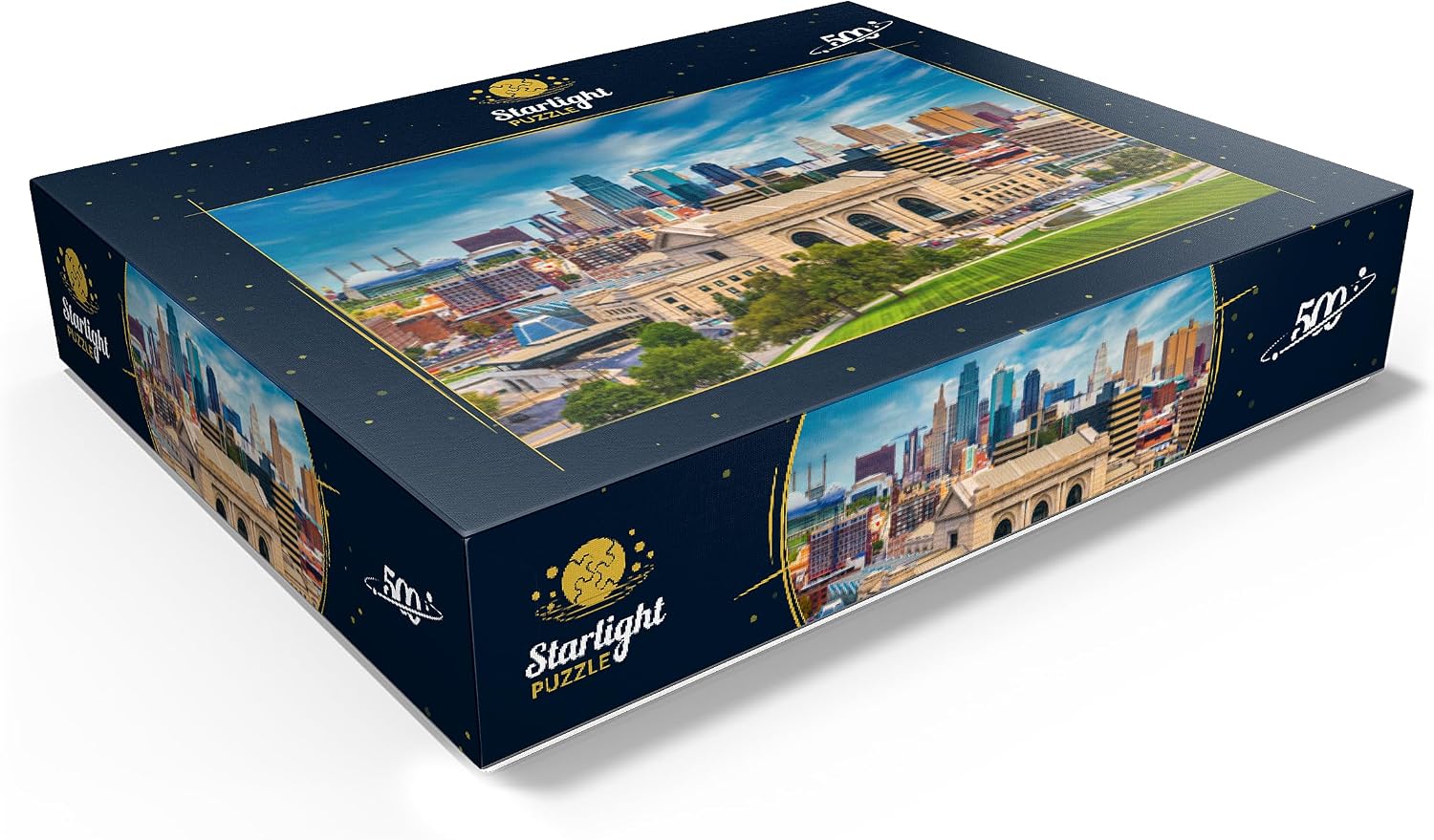 MyPuzzle Skyline of Kansas City, Missouri, USA - Premium 500 Piece Jigsaw Puzzle for Adults