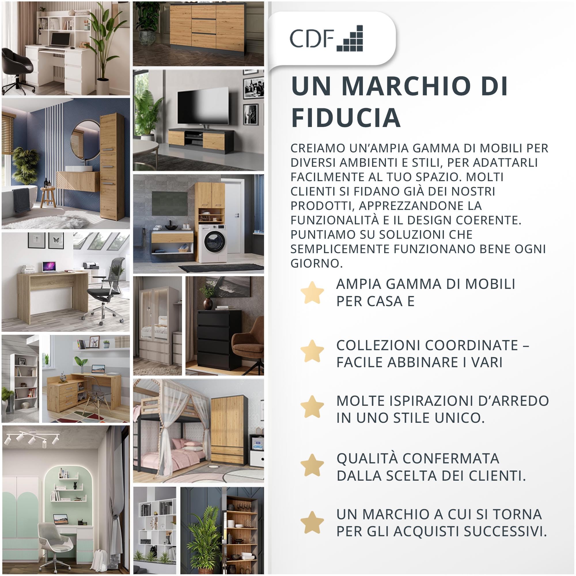 CDF Scrivania con Libreria Cassetto 140cm 3 Ripiani Gaming Home Office Smart Working Scrivania Computer Ergonomica Camera Ragazzi Camera Bambini Adolescenti Binari Scorrimento Bianco Truciolato 16mm
