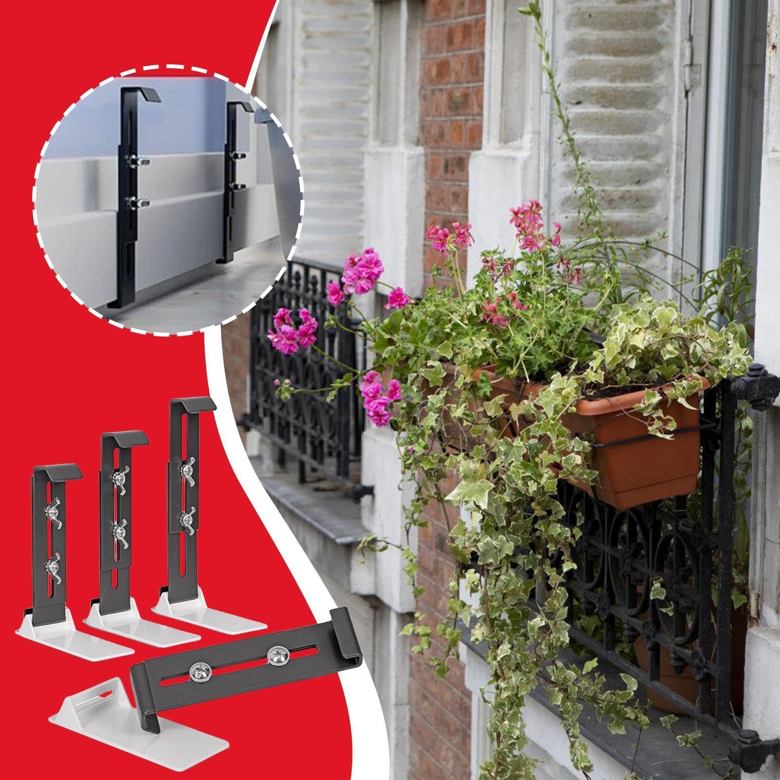 Generisch Fensterbank Blumenkastenhalterungen 4-Teiliges Set Verstellbare