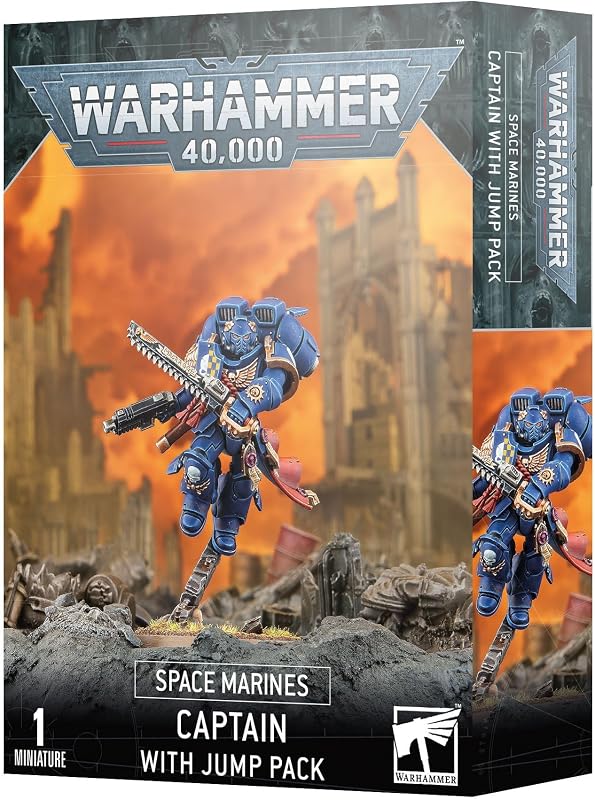 Warhammer 40,000 - Marines Espaciales: Capitán con Jump Pack (Edición 2023), Negro