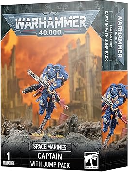 Games Workshop - Warhammer 40,000 - Space Marines Captain with Jump Pack 2023 Edition, Black