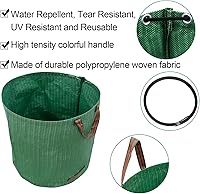 Vista 4 de Bolsa de jardín de 72 galones, plegable, reutilizable, resistente, bolsas de basura para césped, patio, hojas, desechos, bolsas de jardín