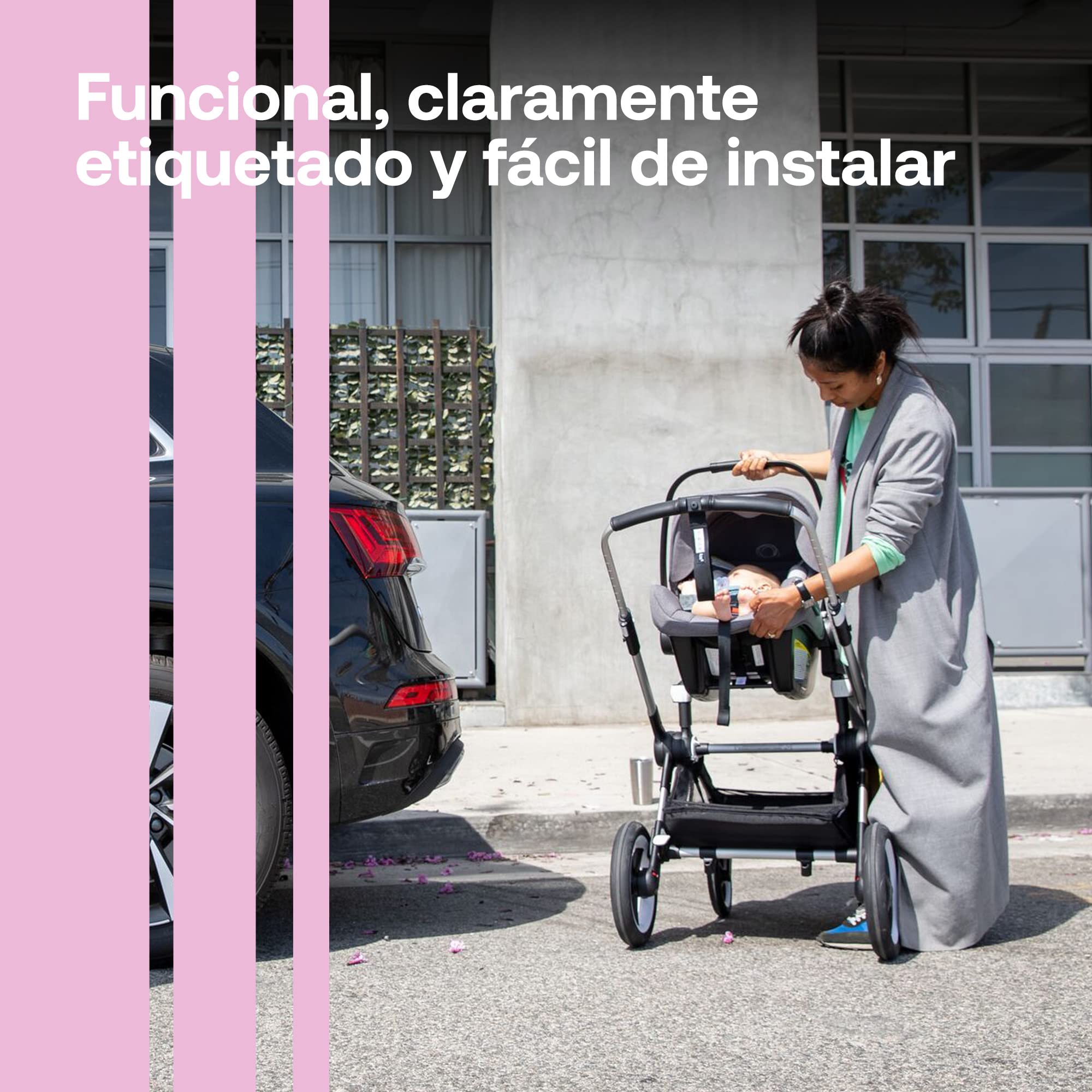 Bugaboo Adaptador de Silla de Coche para Carritos Cameleon, Cameleon 3 y 3 Plus, compatible con las sillas de coche Maxi-Cosi, Cybex, BeSafe, Kiddy y Nuna, fácil sistema click-and-go, Negro