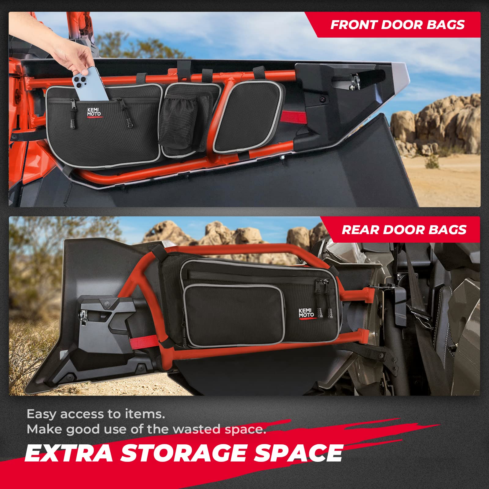 Amazon.com: KEMIMOTO UTV Door Bags Compatible with Maverick X3