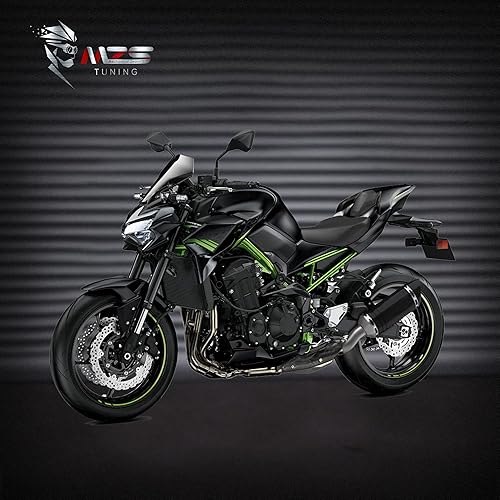 Miniatura 7 de MZS Espejos de motocicleta, espejo lateral retrovisor de 0.394 in, manillar ajustable de 360°, compatible con Z125 Z400 Z650 Z750 Z800 Z900 Z1000